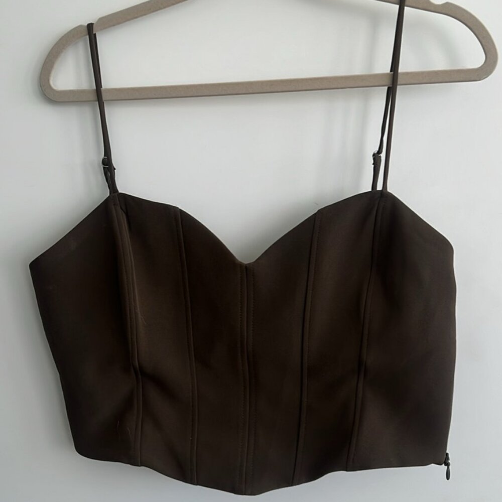 ZARA Corset Top Brown, Size XL